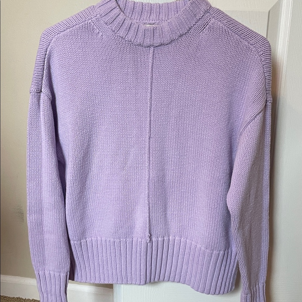 a new day Lilac Ribbed Crewneck Sweater